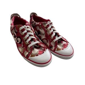 Coach Barrett Signature Canvas Sneakers Women Size 8
